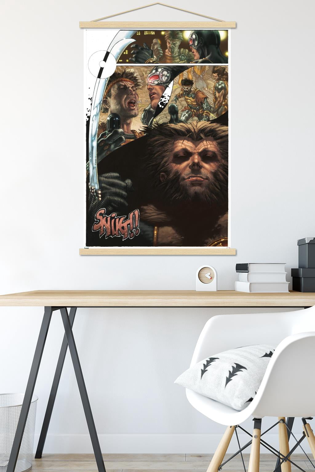 Marvel Comics - Wolverine - Astonishing X-Men #30 Wall Poster with Wooden Magnetic Frame, 22.375" x 34"