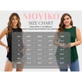 thumbnail image 7 of MOYIKO Women Tank Top Sleeveless Summer T Shirt Casual Loose T-shirt Round Neck Solid Color Green Vest Tee Clothes Size 2XL, 7 of 7
