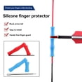 thumbnail image 5 of 15 Set Adult Bow Finger Guard Silicone Rubber Archery Protective Take Without Finger Guard Black, 5 of 6