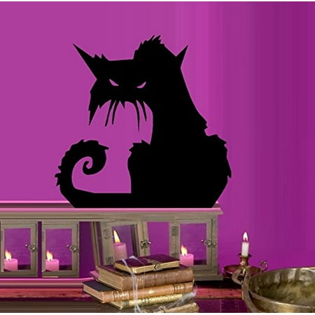 Decal ~ Scary Cat # 2 ~ HALLOWEEN: WALL OR WINDOW DECAL, 12