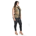 thumbnail image 2 of Blusa animal print con lazo Roman Fashion Tallas Extras 207 (Animal print) cafe 40, 2 of 6