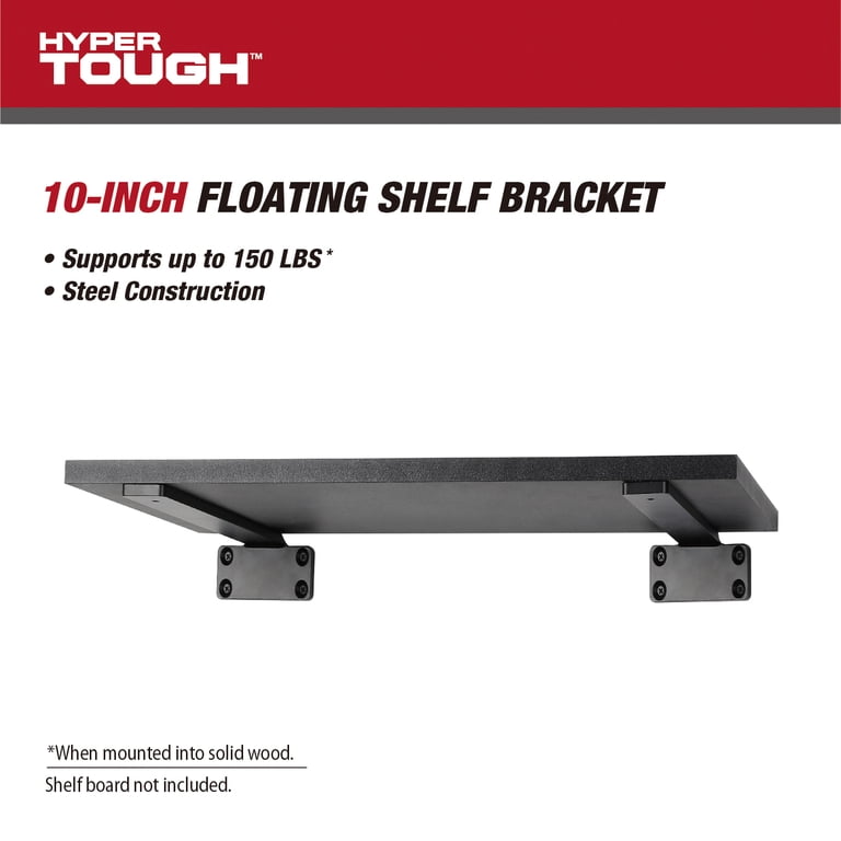 Hyper Tough Floating Shelf Bracket, 10 in x 4 in photo 2