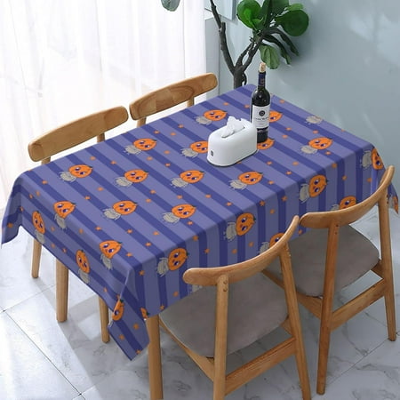 

Cow Table Cloth Waterproof Rectangle Tablecloth Washable Party Table Cover 54x 72 Inch for Celebration Holiday Camping Picnic Black