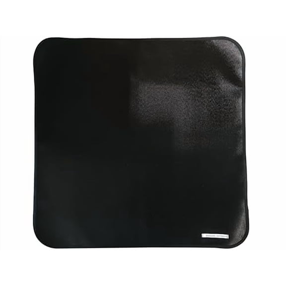 DANCHEL OUTDOOR 27.6x27.6'' Fireproof Stove Pad - Heat Resistant Fireplace Rug for Wood Stoves, Camping Tents, Grills & Fire Pits, Reusable Floor Protector Mat, Black