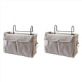 thumbnail image 1 of 2X Bolsa de Almacenamiento de Bolsillo para Colgar Junto una la Cama Soporte Organizador de Cajita de Almacenamiento Junto una la Cama para Cabeceros Literas Dormitorios, Gris, 1 of 5