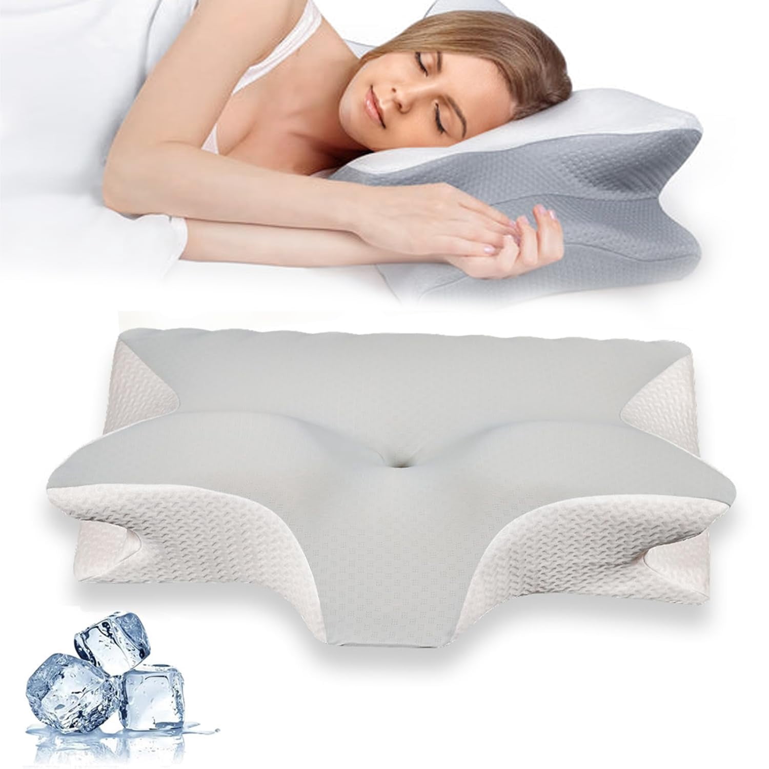 Airway Pro Sleep Apnea Pillow, Airway Pro Cervical Pillow, Neck-Elevation Designtm, Pillows for Neck Pain Relief, Neck Support Pillows for Sleeping, For Back, Side, Or Stomach Sleeping (Black)