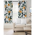 thumbnail image 2 of Burnt Orange Blackout Curtains for Bedroom/Living Room, Thermal Insulated Kitchen Curtains, Spring Summer Botanical Watercolor Grommet Darkening Window Treatment Drapes 42"x84"x2, 2 of 8