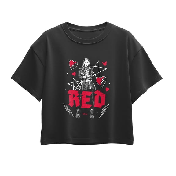 Descendants: Wicked Wonderland - Punk Red Short Sleeve Boxy Graphic T-Shirt