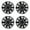 Black & Silver, variant on Hex Autoparts 14" Hub Caps Set of 4 fits R14 Tire & Steel Full Rim, Snap On Full Hubcaps Wheel Covers Universal for 14 inch Rims Black & Silver A-Type
