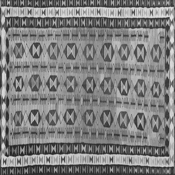 Ahgly Company Indoor Square Abstract Gray Contemporary Area Rugs, 3' Square