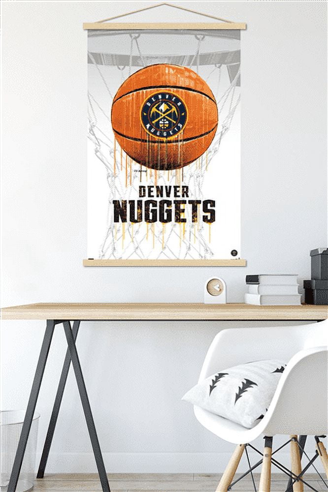 NBA Denver Nuggets - Drip Basketball 21 Wall Poster with Magnetic Frame, 22.375" x 34"