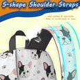 thumbnail image 5 of French Bulldog White Pattern 17" School Backpacks for Teens,Waterproof Oxford Fabric,S-Shape Padded Straps for School,Travel,Hiking,Camping, 5 of 6
