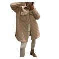 thumbnail image 3 of Wangsaura Veste Matelassée pour Femmes avec Ceinture Couleur Unie à Simple Boutonnage, 3 of 7