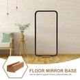 thumbnail image 3 of BESTYASH 1Pcs Heavy Duty Floor Mirror Base Stand in Brown Solid Wood for Secure Placement, 3 of 6