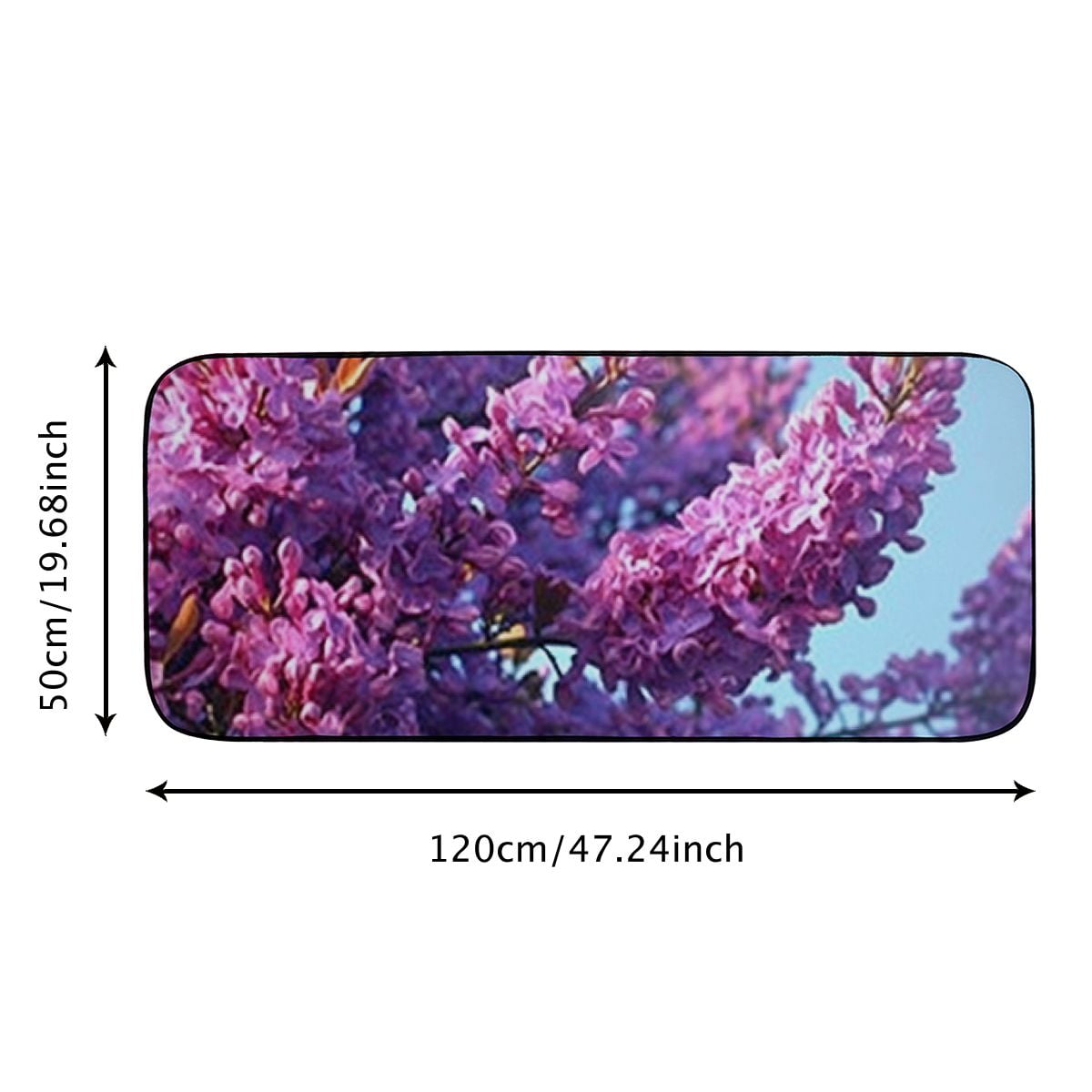 Qinduosi Decorative Door Mat, Door Mat with Non-Slip Rubber Backing, Easy Cleaning, Traps Dirt, for Entry, Patio, Garage - Lilac Violet Plant Bush Blossom Bloom Spring 19.68*47.24 in
