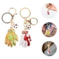 thumbnail image 3 of 2 llaveros con forma de guante para colgar en la mochila, llavero decorativo con forma de guante de portero, para bolso, bolso o monedero con cremallera., 3 of 6