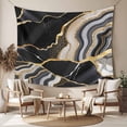 thumbnail image 2 of Black Marble Tapestry for Bedroom Wall Hanging Tapestry, Grey Gold Texture Vintage Farmhouse Art Ceiling Backdrop Tapestries Poster Blanket Wall Decor for Teens Room Living Room Dorm 39" x 59", 2 of 8