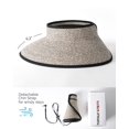 thumbnail image 3 of Sombrero con visera solar FURTALK para mujer, paja, ala ancha, plegable, 3 of 8