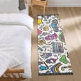 thumbnail image 3 of Yayeee Runner Rug for Bedroom 2'x6' Machine Washable Hallway Non Slip Mat, White Doodle Pattern, 3 of 8