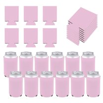 Aspire 25 Pcs Neoprene Blank Can Cooler Sleeves, 12-16oz Sublimation Soft Reusable Regular Beverage Can Sleeves - Pink