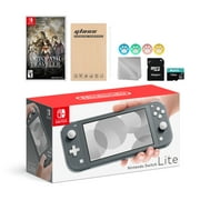Nintendo Switch Lite Gray with Octopath Traveler, Mytrix 128GB MicroSD Card and Accessories NS Game Disc Bundle Best Holiday Gift