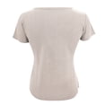 thumbnail image 5 of B91xZ T-Shirts pour Femmes Col Rond Ample Manches Courtes T-Shirt Extensible Basique, Beige TG, 5 of 5