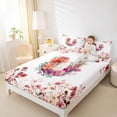 Catabedysis Romantic Floral Queen Sheets,Botanical Theme Initial U ...