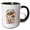 Black/White, variant on 3drose, Fiesta Squad Colorful Text, Sombrero, Maracas, Floral Decoration Gift, 11oz Two-tone Black Mug
