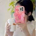 thumbnail image 3 of for iPhone 14 Case Pink Butterfly Phone Case with Foldable Butterfly Stand Full Coverage Protection Silicone Drop and Shockproof Phone Case for Women Girls, 3 of 13