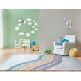 thumbnail image 3 of Well Woven Kids Rugs Curved Rainbow Modern Multi Color Printed Distressed Machine Washable 3'3" x 5' Area Rug, 3 of 7