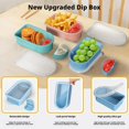 thumbnail image 4 of HFLWYWD Contenants à Collation en Silicone avec Couvercles, Contenant à Collation en Silicone Réutilisable à Double Compartiment, Étanche, Compatible Lave-Vaisselle, Boîte de Rangement pour Aliments pour Vinaigrette, Sauces, Voyage, Pique-Nique, Bureau, 4 of 7