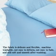 thumbnail image 3 of Kelnaro Soft Breathable Microfiber Twin-XL Fitted Sheet, Deep Pocket, Sky Blue, 3 of 5
