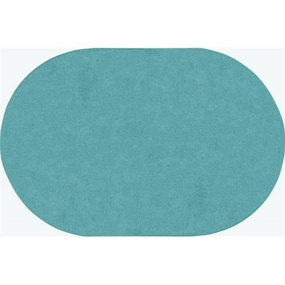 Just Kidding Classroom Oval Rug  Seafoam - 6 x 9 in.