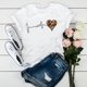 thumbnail image 3 of Camiseta de manga corta con estampado de latido de corazón de leopardo para mujer, ropa estampada Harajuku, Top de mujer, verano, novedad, 3 of 4