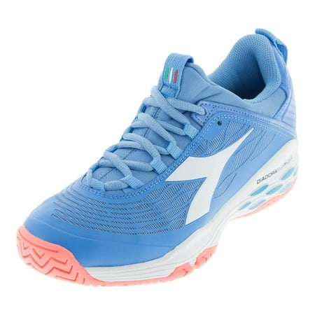 Diadora Women`s Speed Blushield Fly Ag Tennis Shoes Iris Blue and White ( 5.5 )