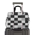 thumbnail image 2 of FORMRS 16" Laptop Bag Carrying Sleeve Case with Handle Travel Shoulder Briefcase, Black and Gray Plaid Pattern, 2 of 8