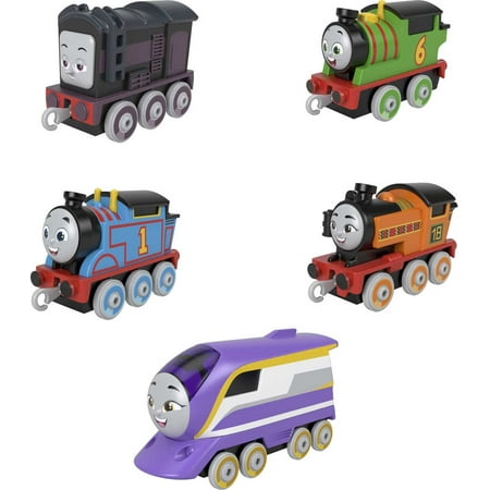 Thomas & Friends Adventures Engine Pack, Set of 5 Push-Along Train Play Vehicles for Preschool Kids