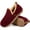 Burgundy, variant on Women's Warm Cozy Memory Foam Slippers Indoor Outdoor House Shoes with Fleece Lining Non-Slip Sole