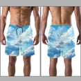 thumbnail image 3 of luoweisi Men's Beach Shorts Quick Dry Swim Trunks with Mesh Lining Clouds L, 3 of 5