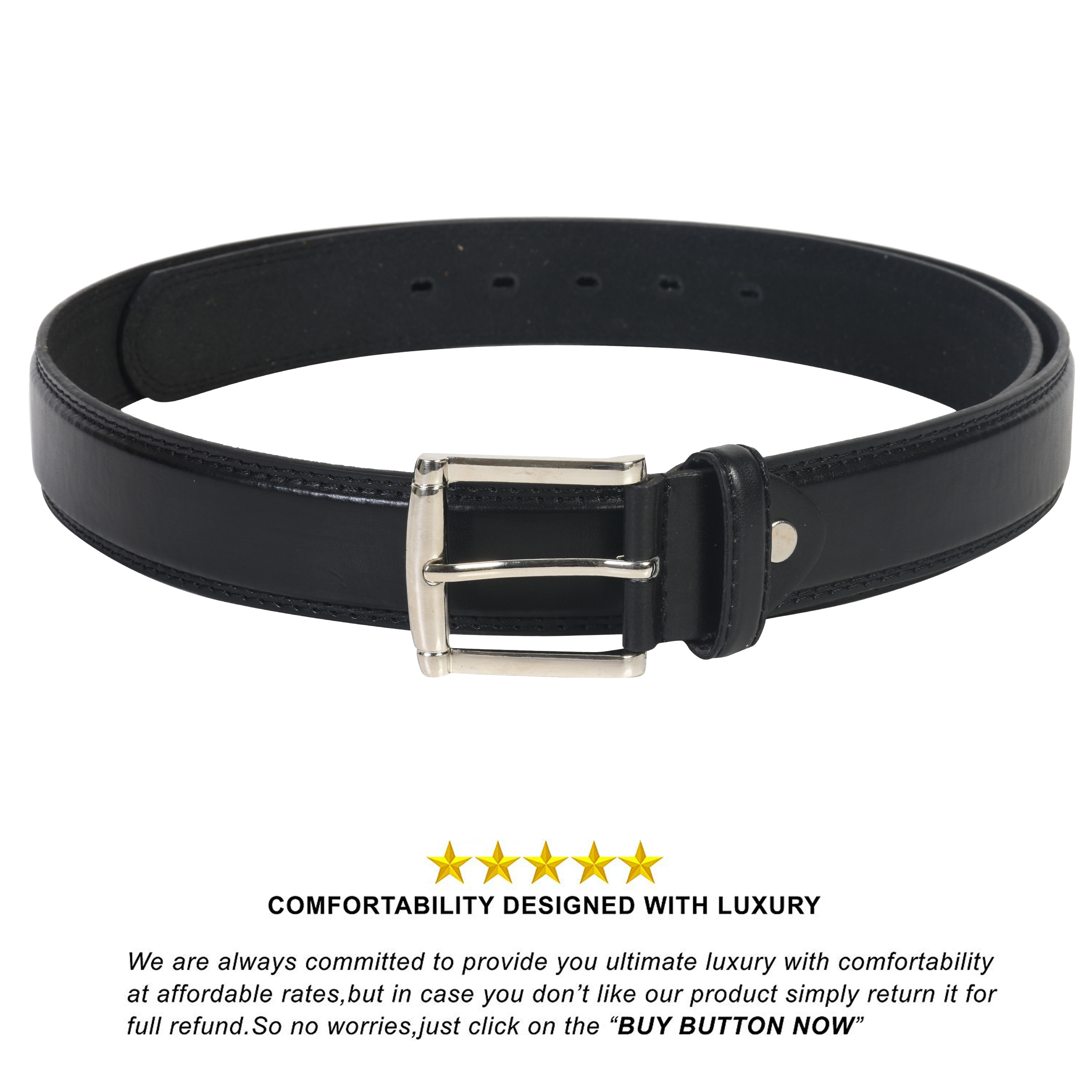Leatherboss Men's Genuine Leather Big and Tall Belt photo 4