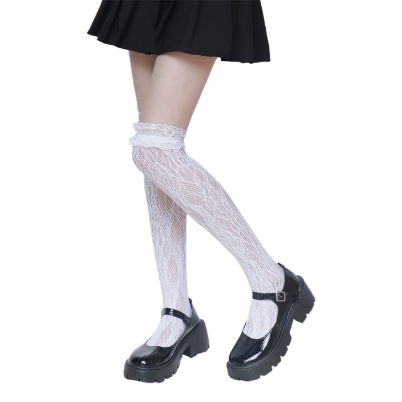 Japanese Style Women Lolita Thigh High Socks Harajuku Gothic Criss ...