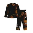 thumbnail image 2 of Lsque Five Nights At Freddy'S Pattern Long Sleeve Pajama Set for Women - Soft 2-Piece Sleepwear and Loungewear Set with Pockets, Comfy Nightwear, 2 of 8