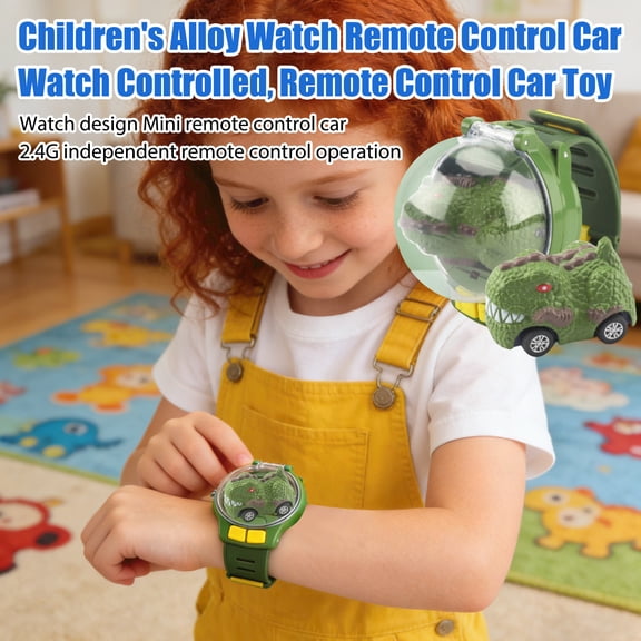 For Everyone Dinosaur Watch Remote Control Car, 2.4Ghz Usb Rechargeable Rc Car With Wristband Controller, Toy Gift For Young Young