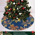 thumbnail image 6 of FMSHPON Watercolor Fall Leaves Xmas Christmas Tree Skirt Stand Mat for Holiday Party Decoration Indoor Outdoor 48 inches, 6 of 6