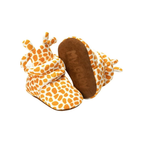 ZACPNCV Newborn Baby Booties Cotton Knit Shoes Soft Cozy First Wakers Warm Booties for Toddler Infant Girl Boy Yellow 12-18 Months