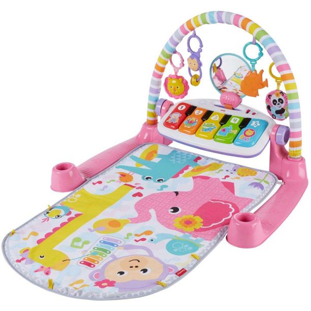 FisherPrice Deluxe Kick & Play Removable Piano Gym, Pink FisherPrice Deluxe Kick & Play Removable Piano Gym, Pink