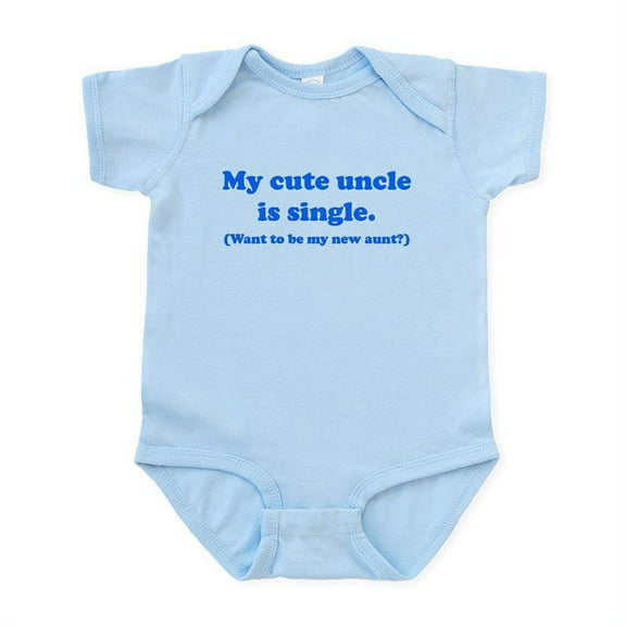 CafePress - My Cute Uncle Is Single Body Suit - Baby Light Bodysuit, Size Newborn - 24 Months