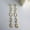 Gold 4, variant on Full Rhinestone Crystal Flower Number 2026 Long Tassel Asymmetric Drop Dangle Earrings Near Year Christmas Party Gift for Women