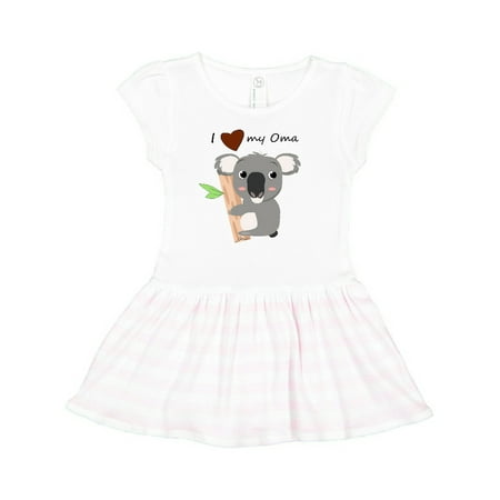 

Inktastic Koala (i love oma) Gift Toddler Girl Dress