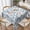 Chinoiserie Blue Flower, variant on Christmas Round Tablecloth 70 Inch Blue White Snowflake Round Table Cloth Xmas Winter Holiday Table Covers Polyester Indoor Outdoor Tablecloths for Kitchen Dining Picnic Party